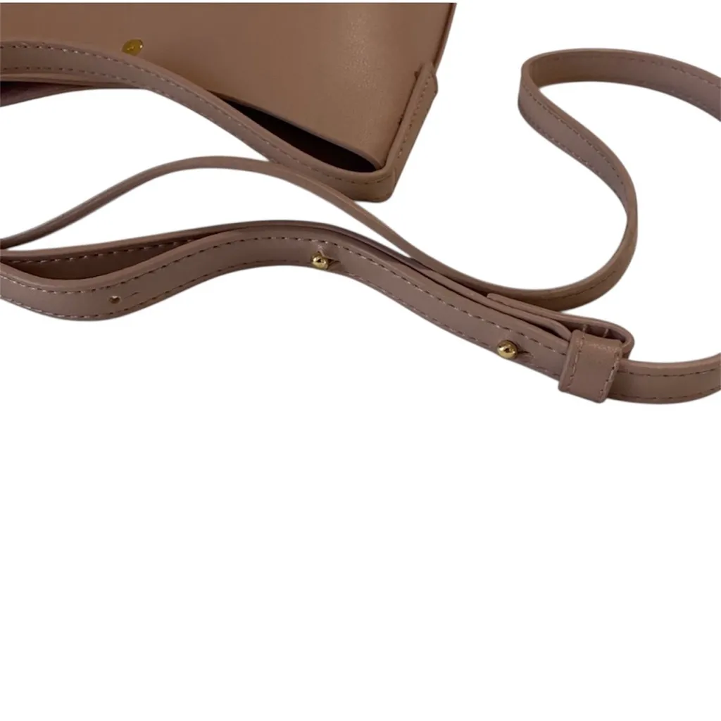 Samara crossbody Peony pink Vegan Leather - Image 5