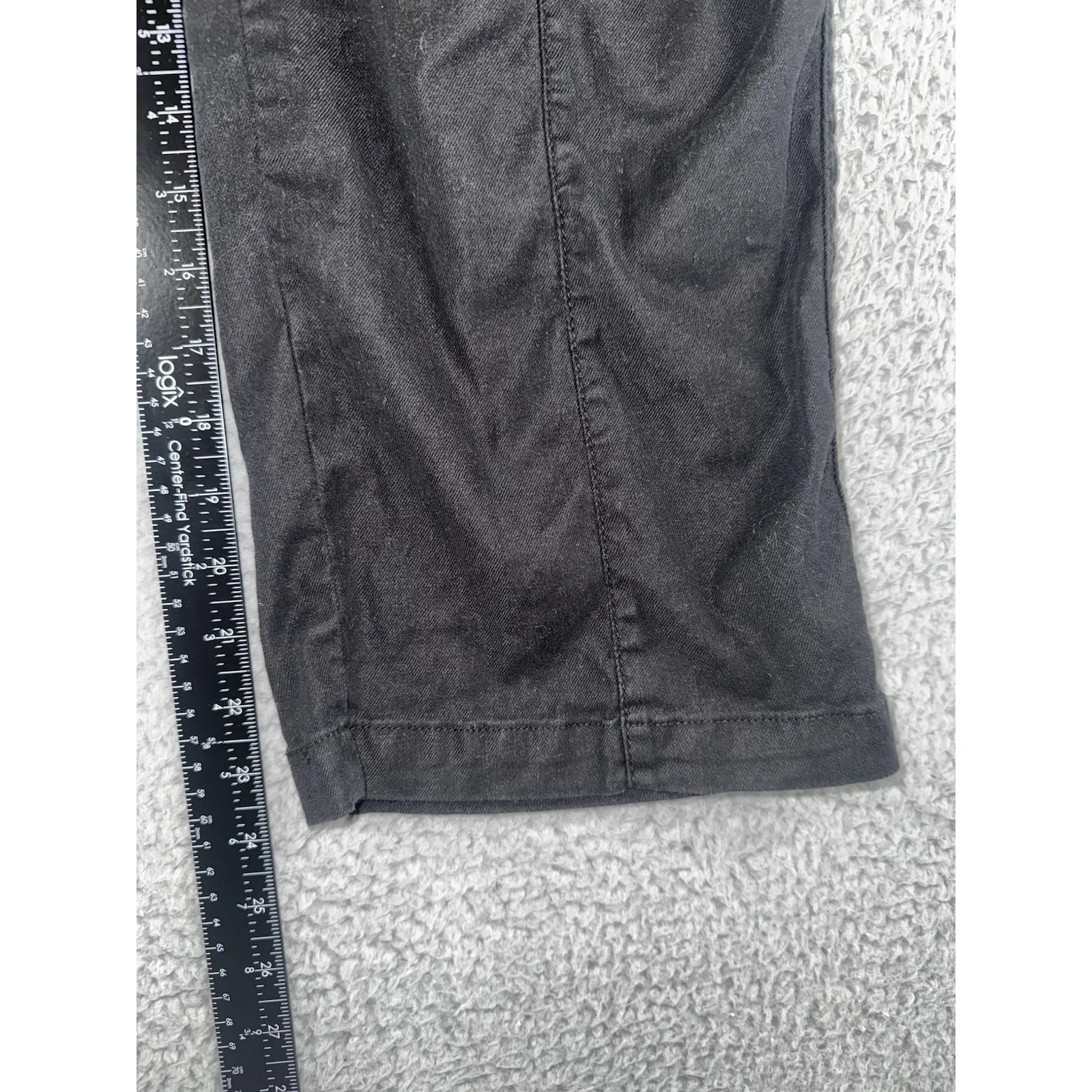 Level 99 Pants Women 31 Straight Leg‎ Linen Utility Outdoor Casual Preppy Black - Image 5