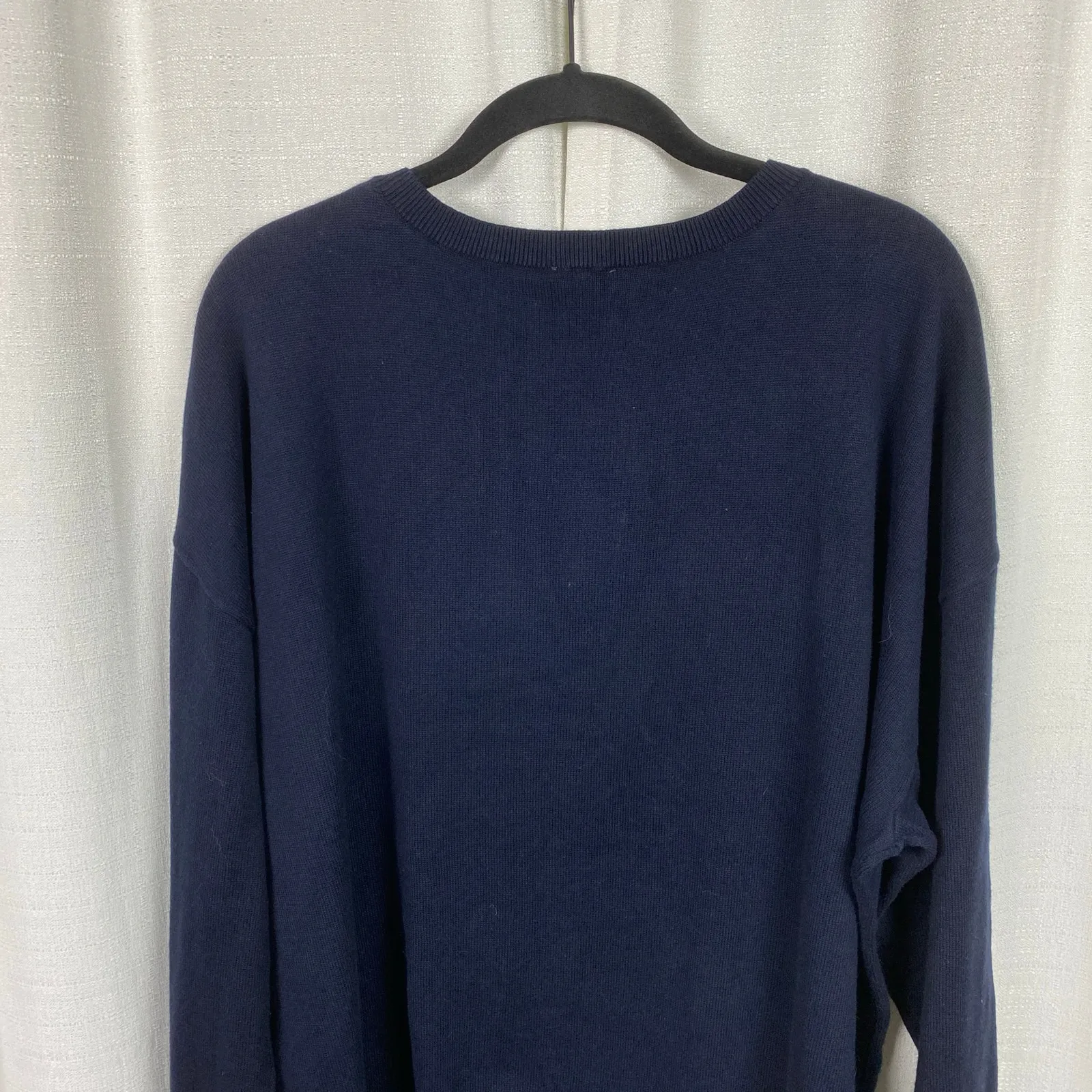 Talbots Dark Navy Blue Holiday Tree&Snowflake Crewneck Sweater Sz.2X NWT - Image 10