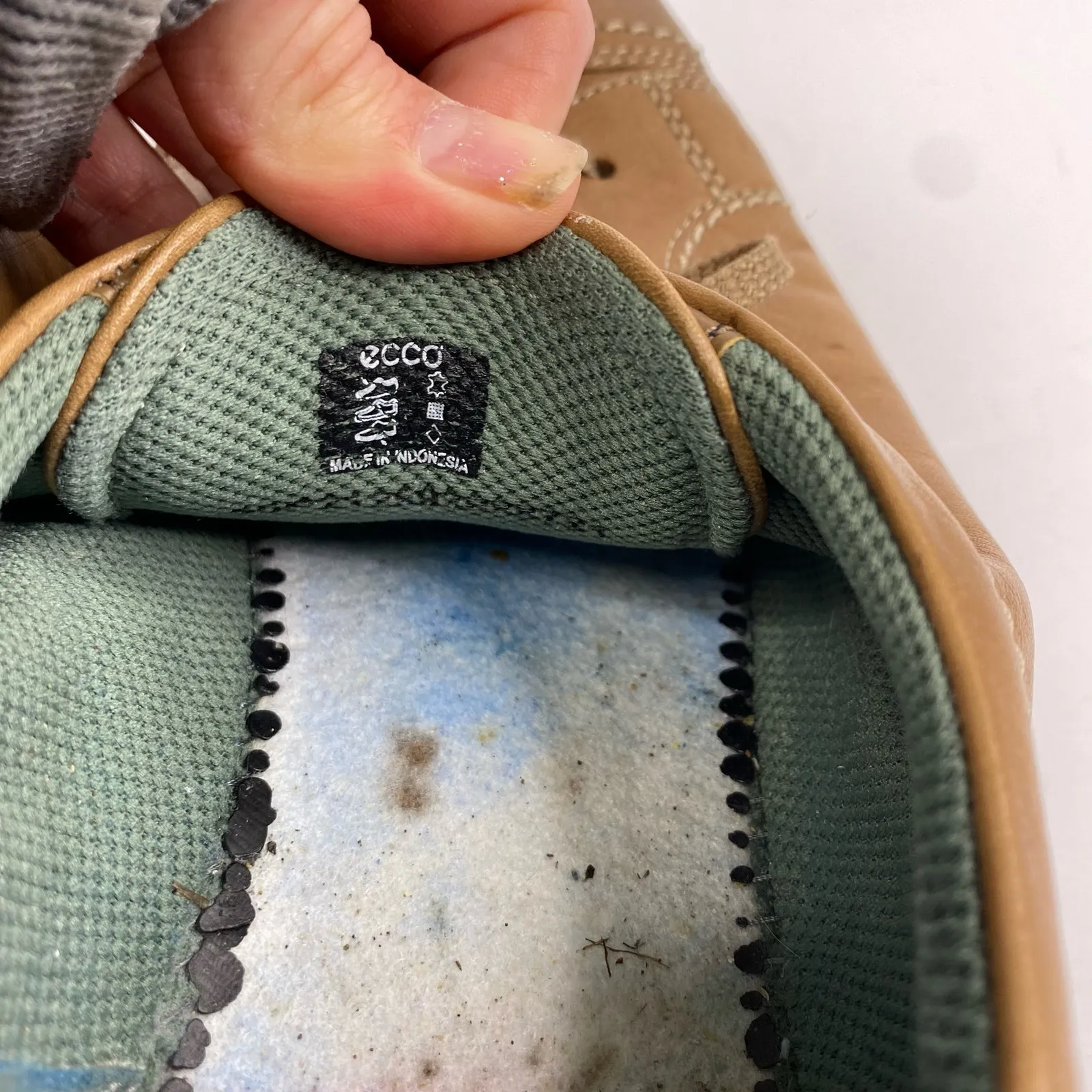 Ecco Cap Toe Oxford Derby Casual Leather Shoes Brown Womens size 40 9.5 - Image 10