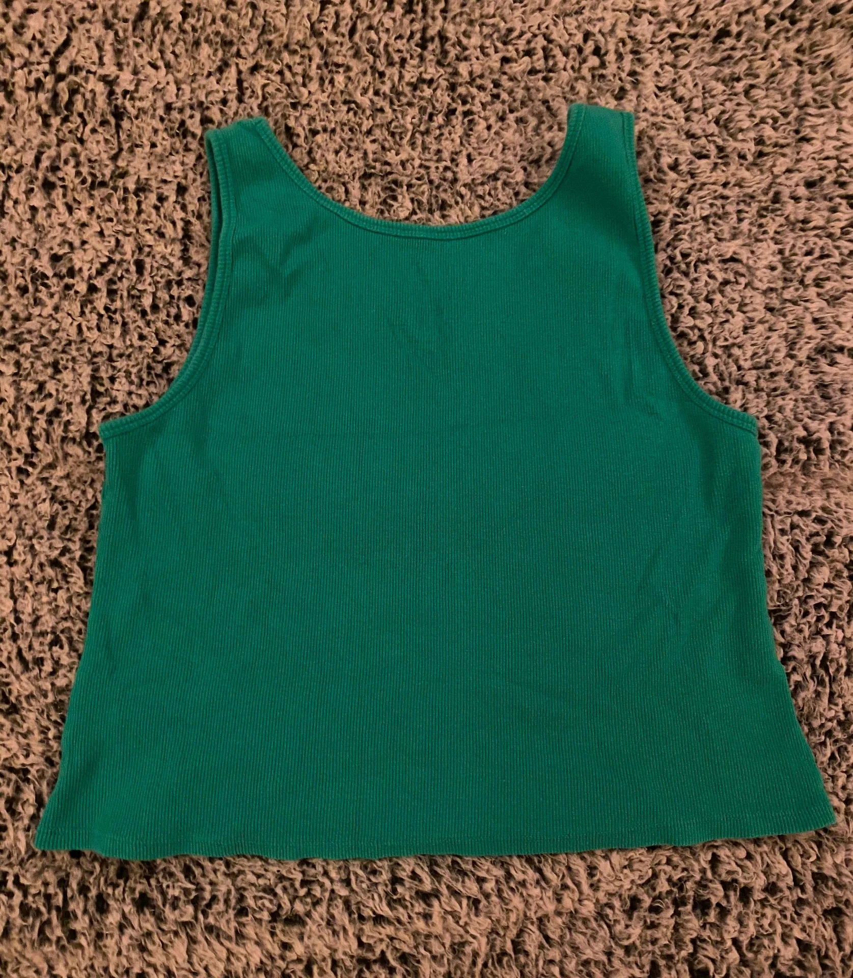 Turquoise Cropped Tank Green Size M - Image 3