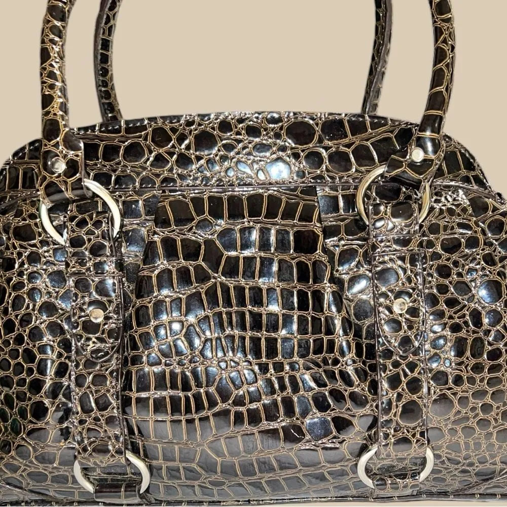 New York and company Faux brown croc style satchel! - Image 2