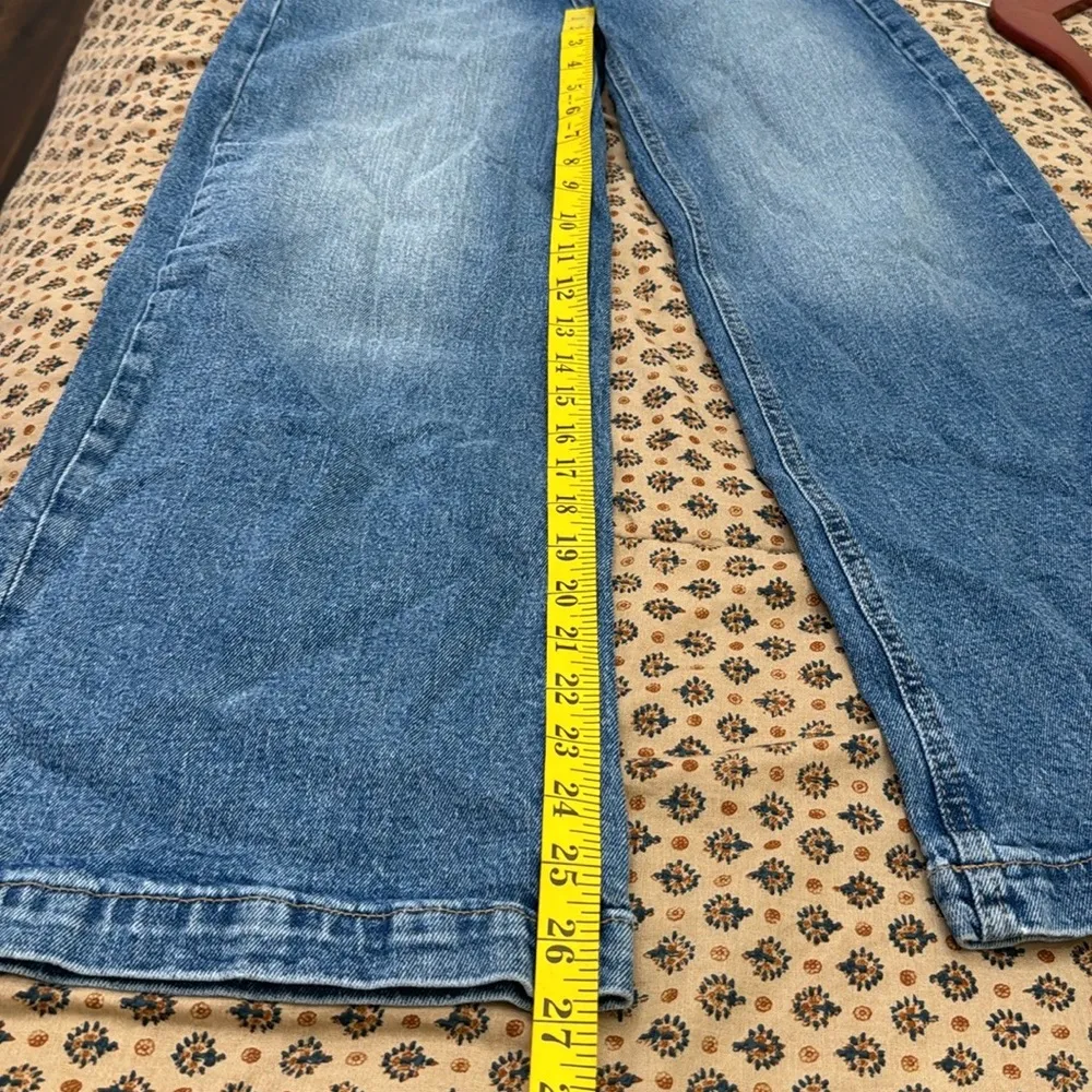 Gap High Rise Stride Wide-Leg Ankle Jeans medium indigo sz 25/0R - Image 5