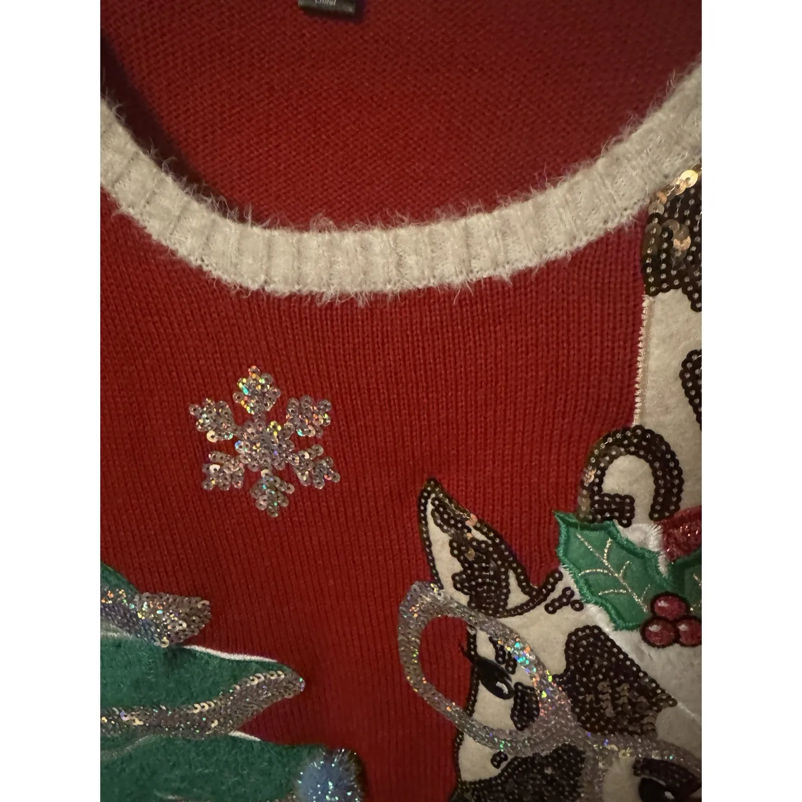 United States Sweaters Holiday Women's Size XL Appliqué And Embellished Tunic - Image 9