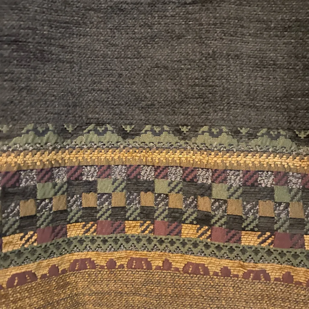 Coldwater Creek Vintage Women's M Olive Green Mustard Tweedy Woven Lined Blazer - Image 4