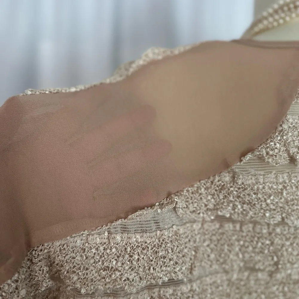 A'Reve Tan Ruffled Smocked Blouse (763) - Image 7