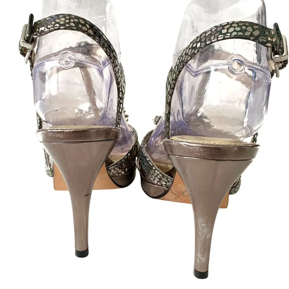 Antonio Melani Silverstone Embellished Heels T-Strap 6.5 Shoes Formal Open Toe - Image 5