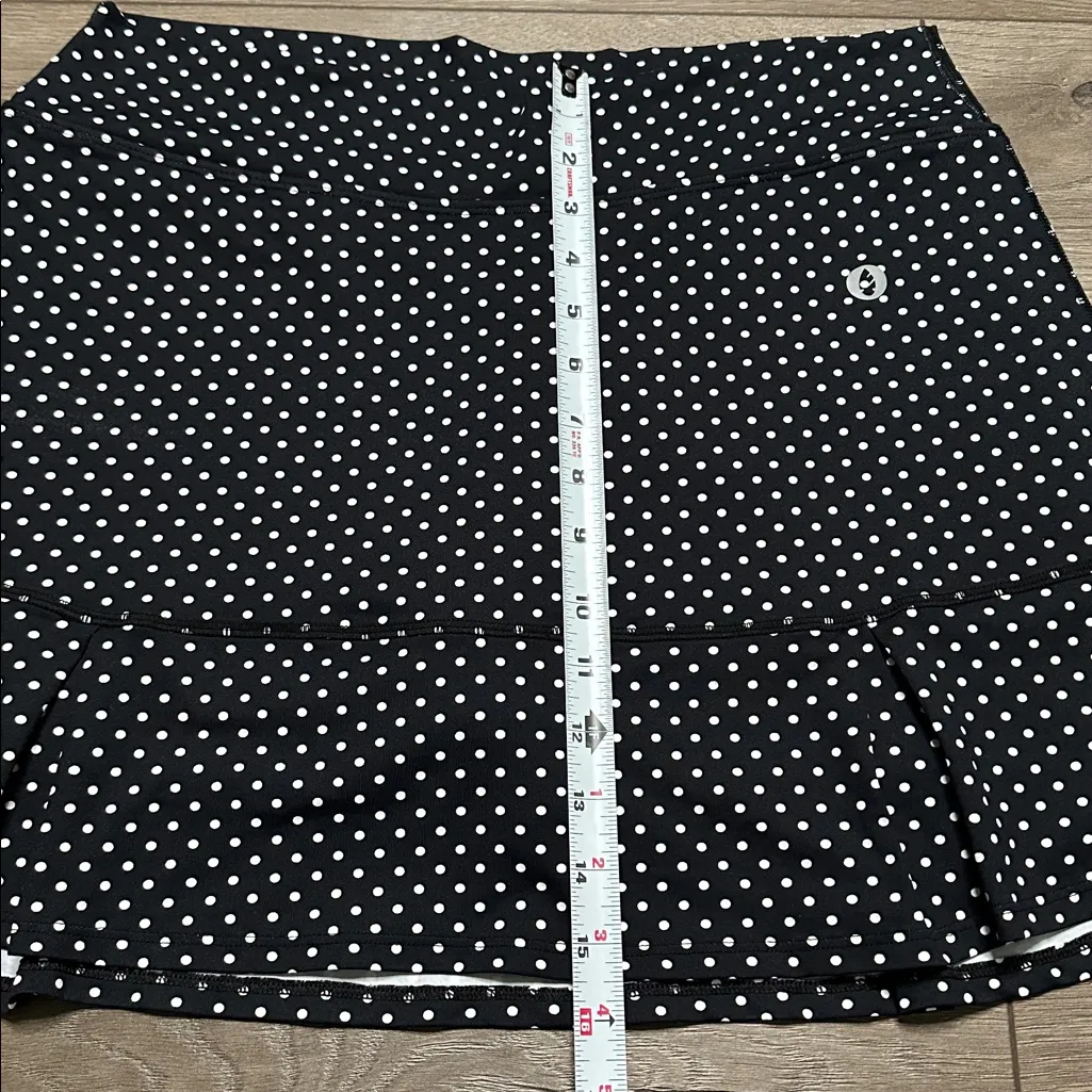 Dona Jo 16" JoJo Skirt Skort High Rise Black Polka Dot Size XL - Image 9