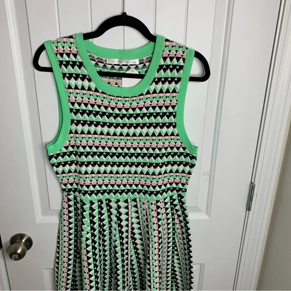 Susana‎ Monaco revolve knit chevron elena fit n flare dress size medium - Image 4