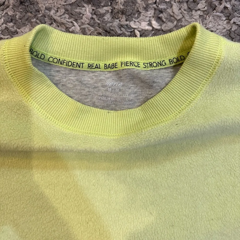 Aerie Green Sweatshirt With Side Slits & Reversible - Image 2