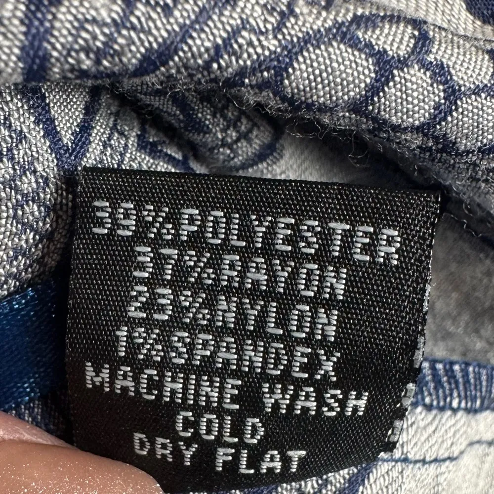 Anthropologie Lapis navy and white shirred strapless dress or skirt - Image 8