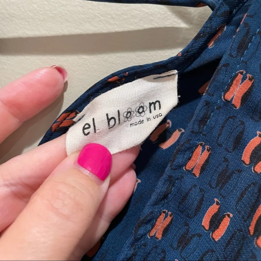 El Bloom Printed Romper Blue Size Small - Image 4