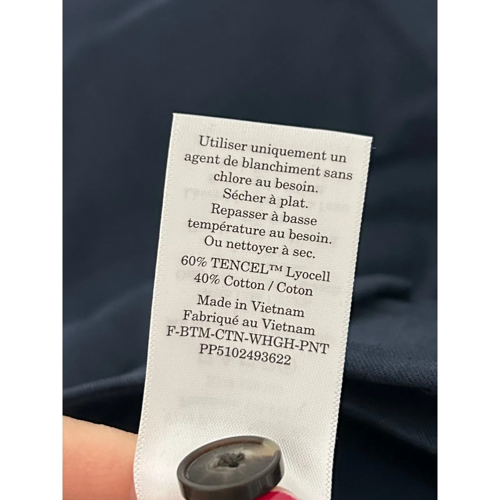 Everlane The Draper Tapered Pant in Buttersmooth Navy Blue 6 Short - Image 6