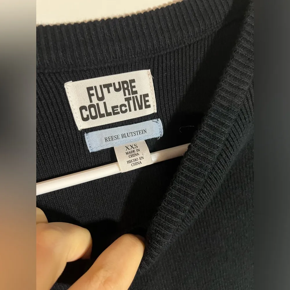 The Future Collective Black Sweater Ribbed Stretch Dress ReeseBlutstein Size XXS - Image 12