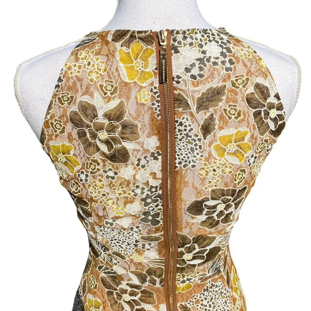 Bronx And Banco Sicilia Ruffle Dress Floral Women's Extra Small Leg Slit - Image 8