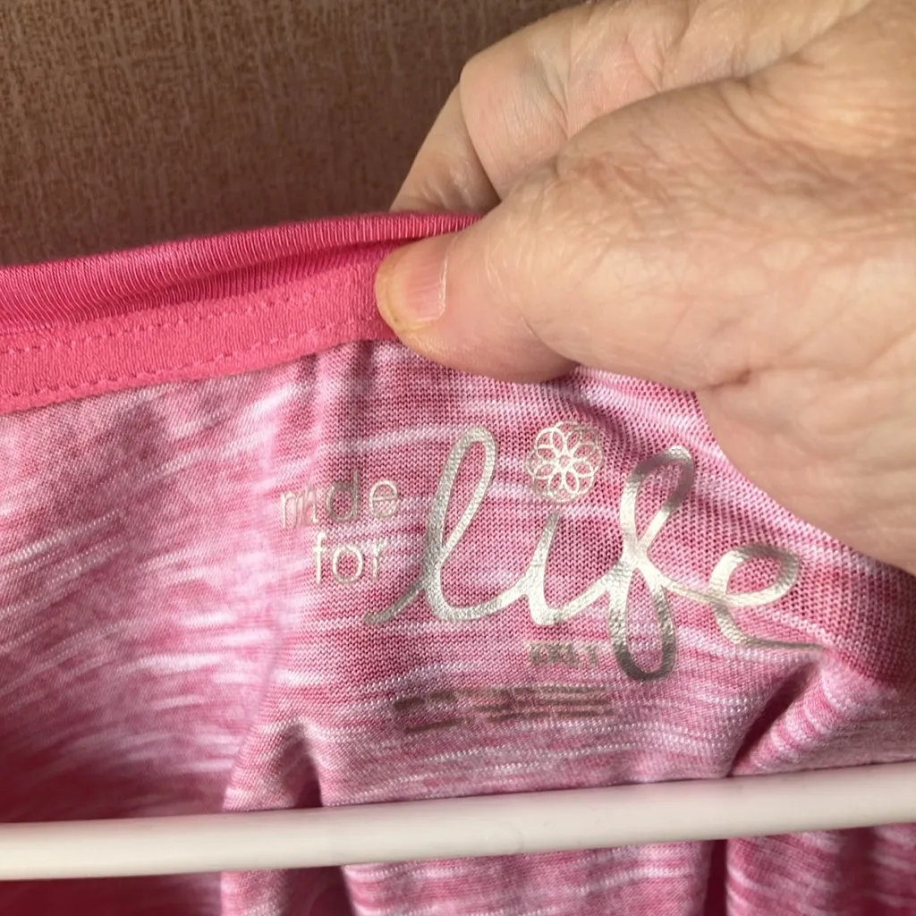 FINAL MARKDOWN Made for Life Pink and Purple Ombre Tank Top xxl - Image 2