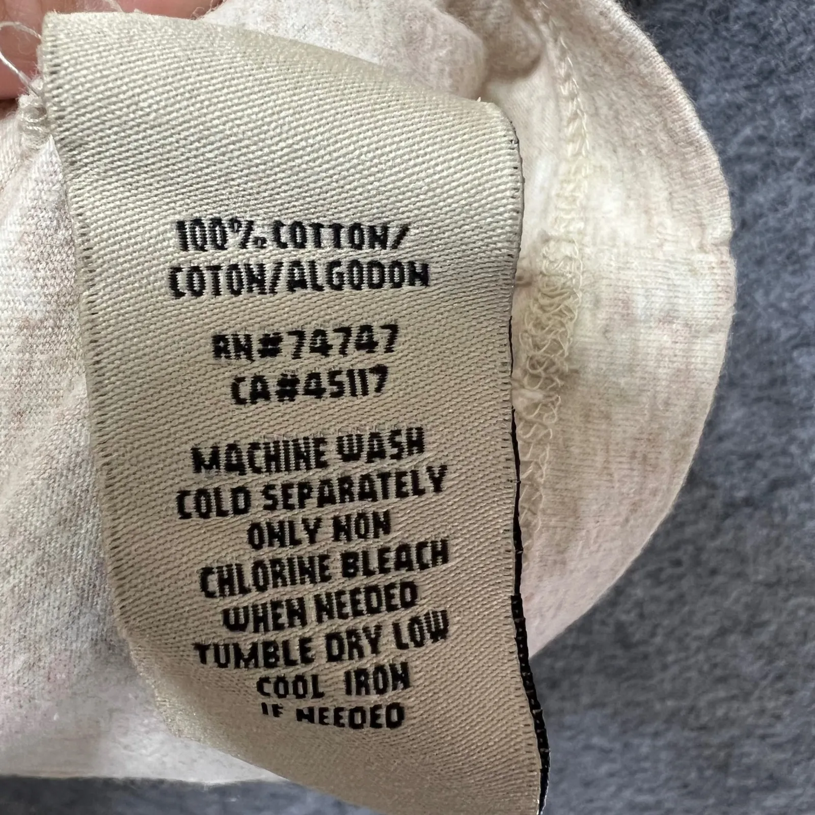 Bob Timberlake Lace Shoulder V-Neck Knit Top Beige Short Sleeve Tee Women's L - Image 3