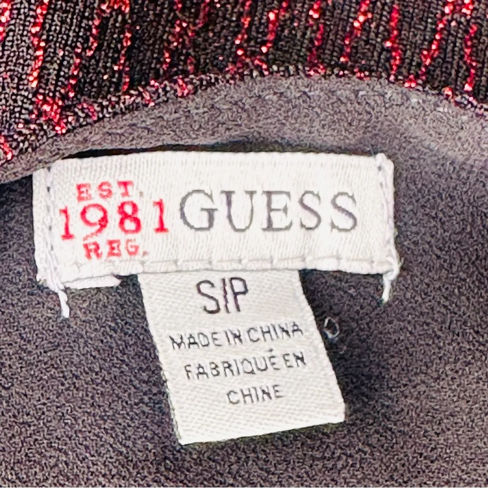 GUESS Bling Black/Red Sleeveless Aurelie Double Layer Top - Image 14