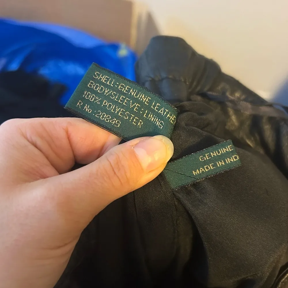 NWT Harve Bernard Vintage Wide Leg Ankle Zip Leather Pants - Image 4