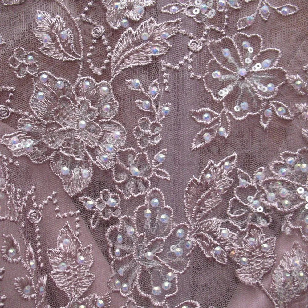 MAC DUGGAL 50665 Womens Embroidered High Neck Cap Sleeve A Line Gown - Image 9