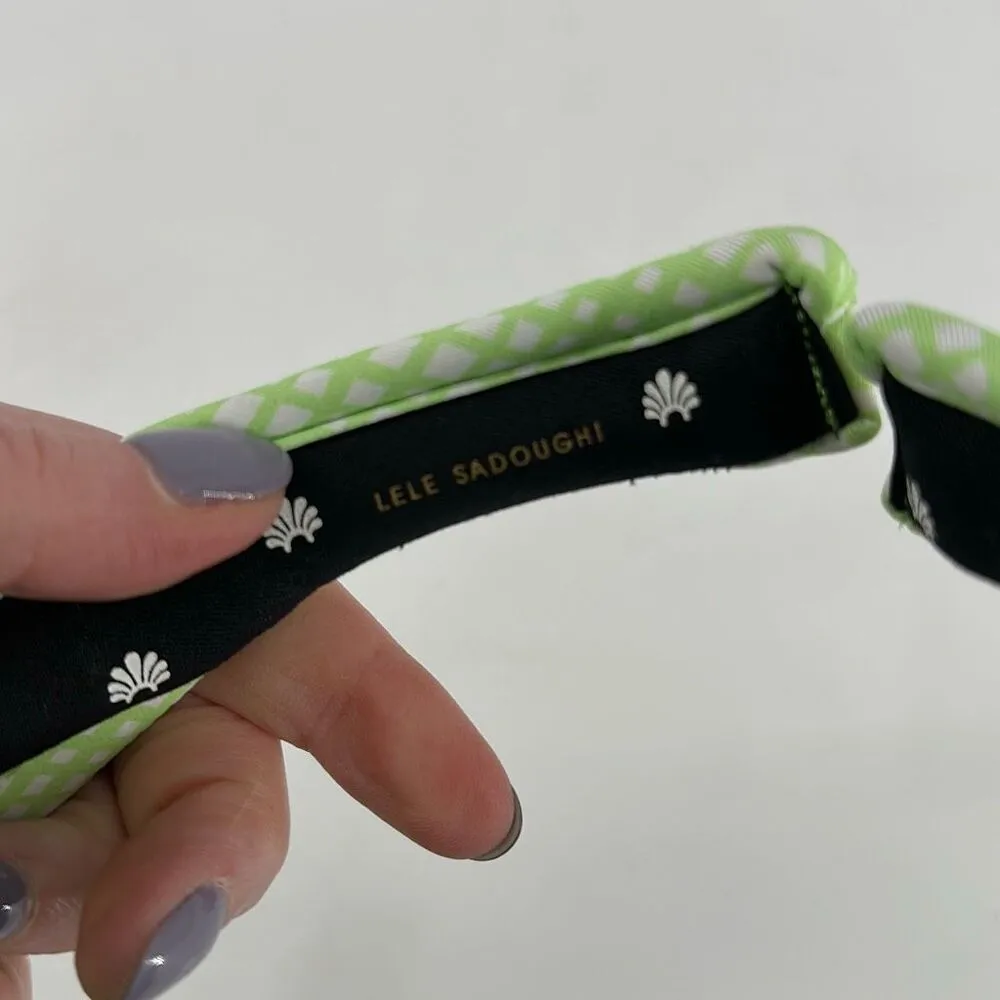 Lele Sadoughi x Solid & Striped Women's Hard Visor Hat Green‎ White One Size - Image 7