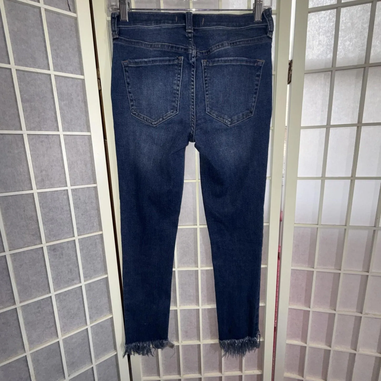 Free People Ripped Fray Raw Hem Skinny Jeans 61855-16515125 Women's Size 25 - Image 3