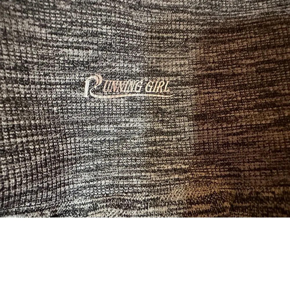 Running Girl Ombre Workout Leggings Gray Green Yoga‎ Pants Athletic Wear Size XL - Image 5