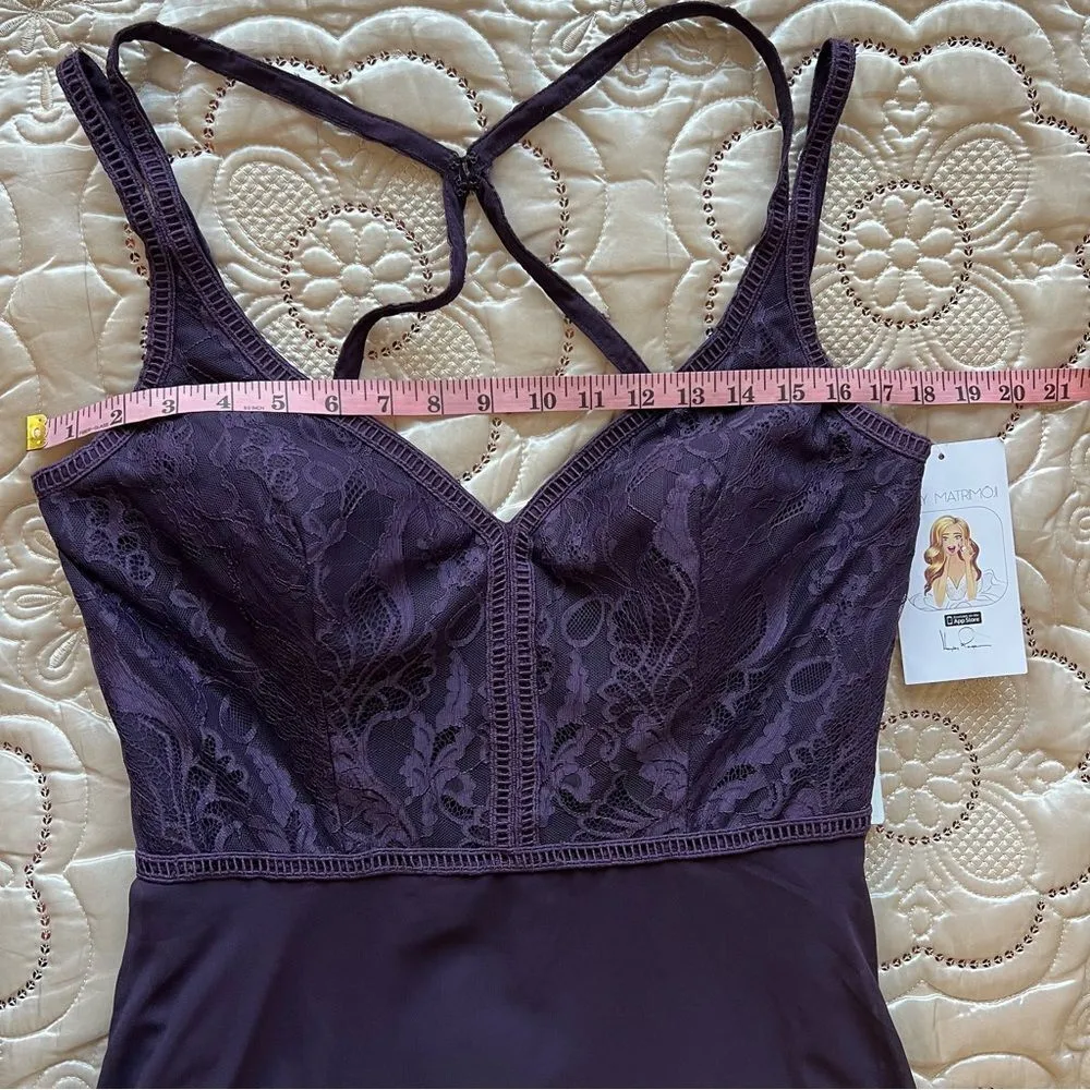 Hayley Paige 5864 Lace Bodice Chiffon A-Line Bridesmaid Maxi Dress Formal Gown - Image 13