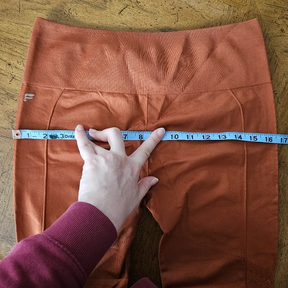 Fabletics Sync Seamless High-Waisted Legging Burnt Brick Athleisure Workout - Image 7