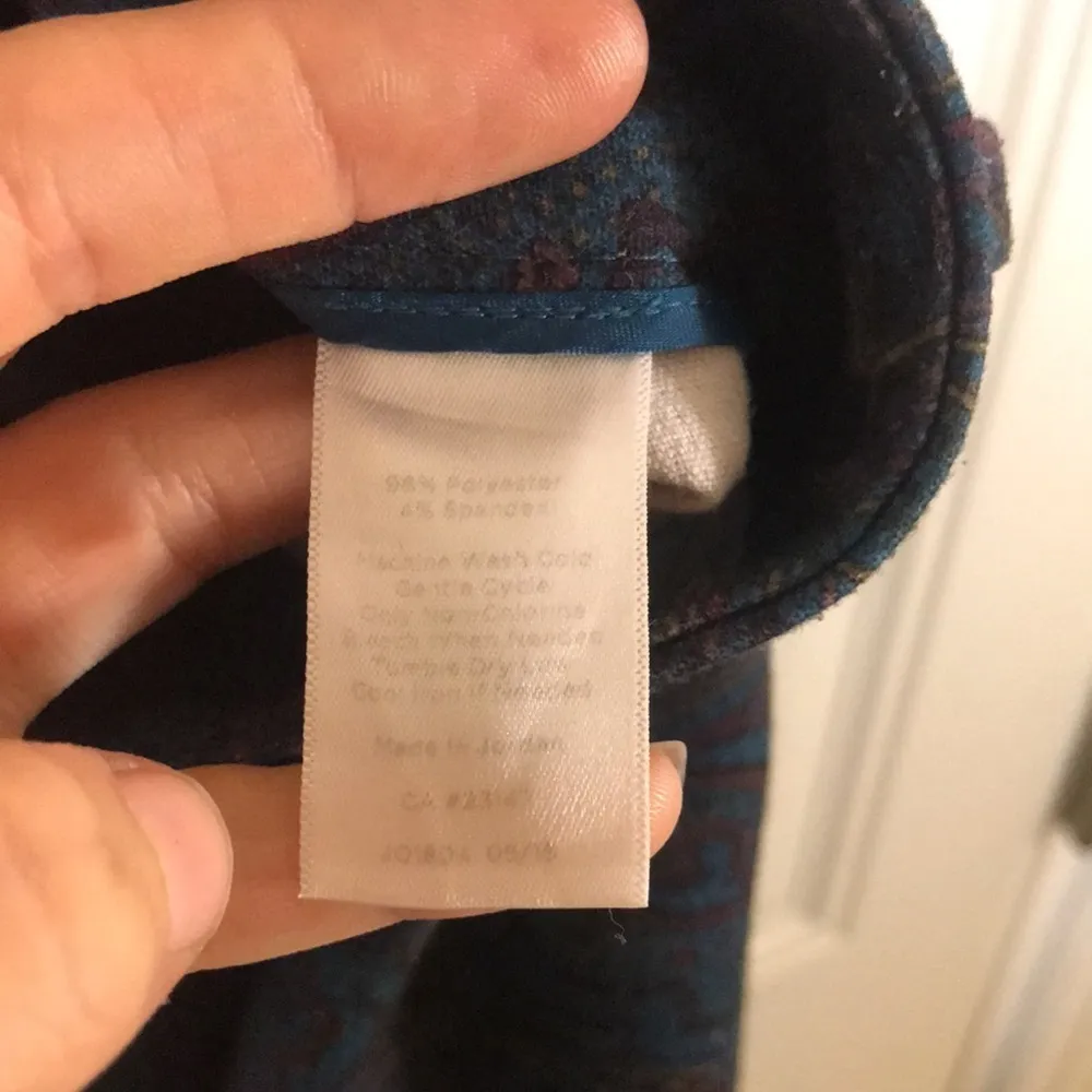 Talbots Hampshire Blue Mallard paisley ankle pants - Image 5