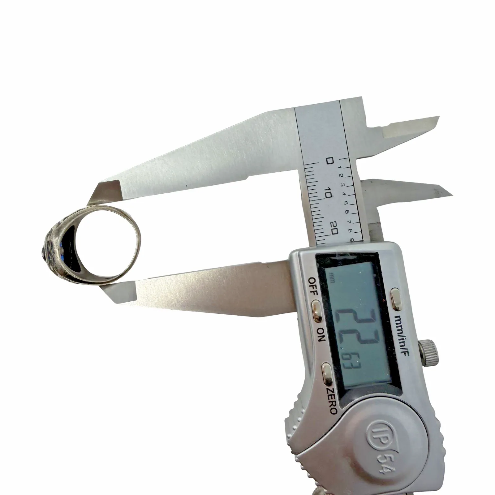 Vintage Herff Jones Sterling Silver Class Ring Blue Stone Heavy Statement Ring - Image 14