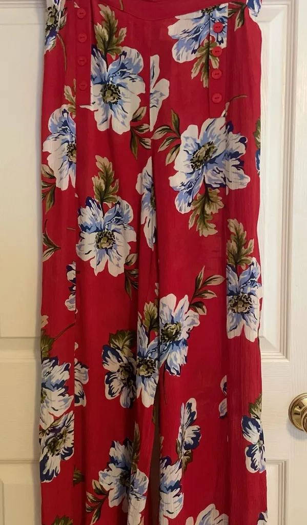 Band of Gypsies Red Floral Jumpsuit - Image 1