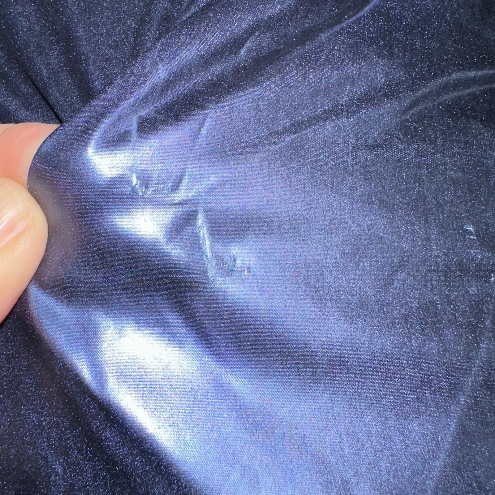 S13 New York KYLIE Hooded Down Puffer Large Winter Jacket Parka Iridescent Blue - Image 7