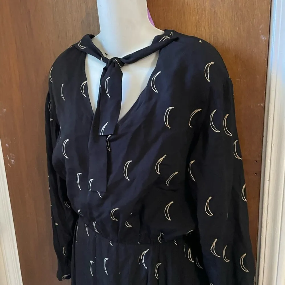 Vtg Witch moon midi dress black Size M - Image 9