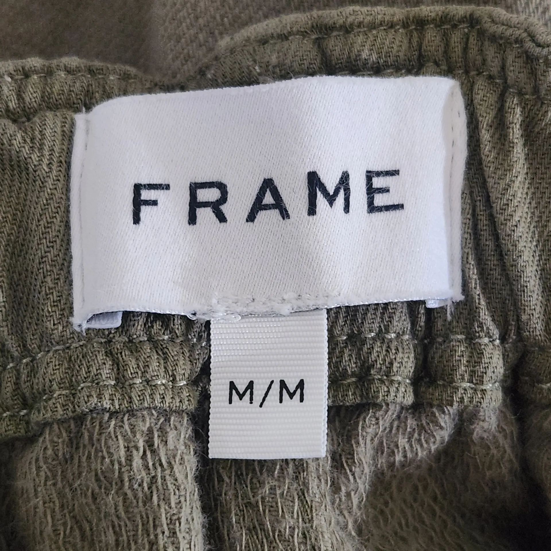 Frame Olive Green Pull-on Drawstring Shorts Size Medium Green Pull-on Shorts - Image 6