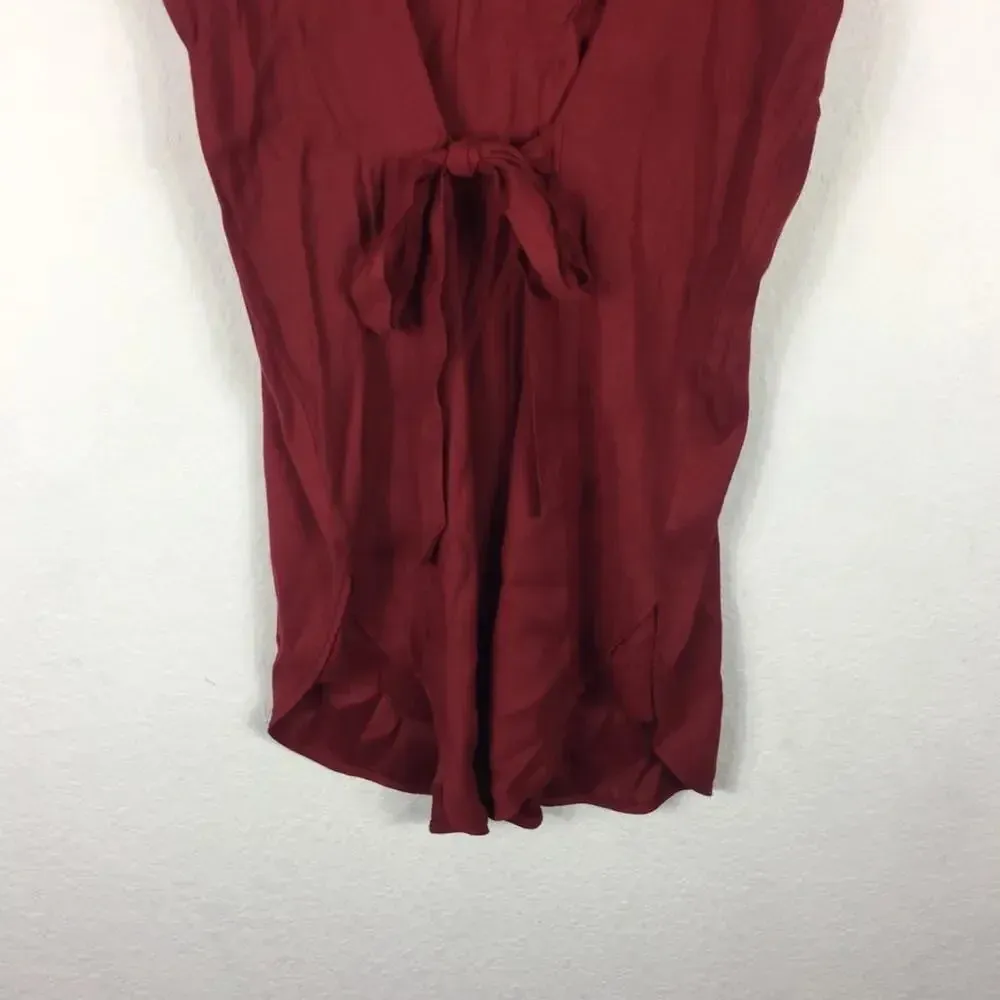 Universal Standard Priscilla Red Tie Back Short Sleeve Relaxed Mini Dress 10/12 - Image 9