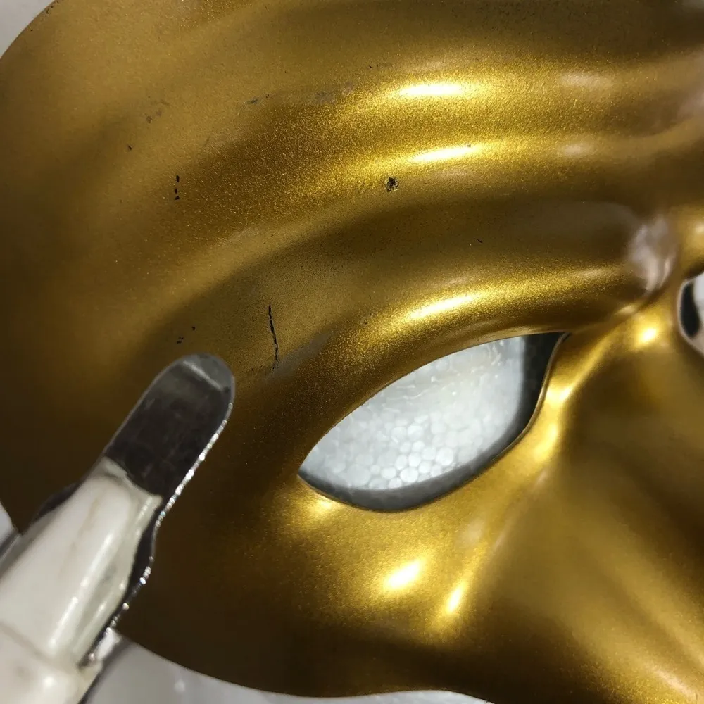 Venetian Long Nose Mask Gold Halloween Costume Accessory Adult - Image 3