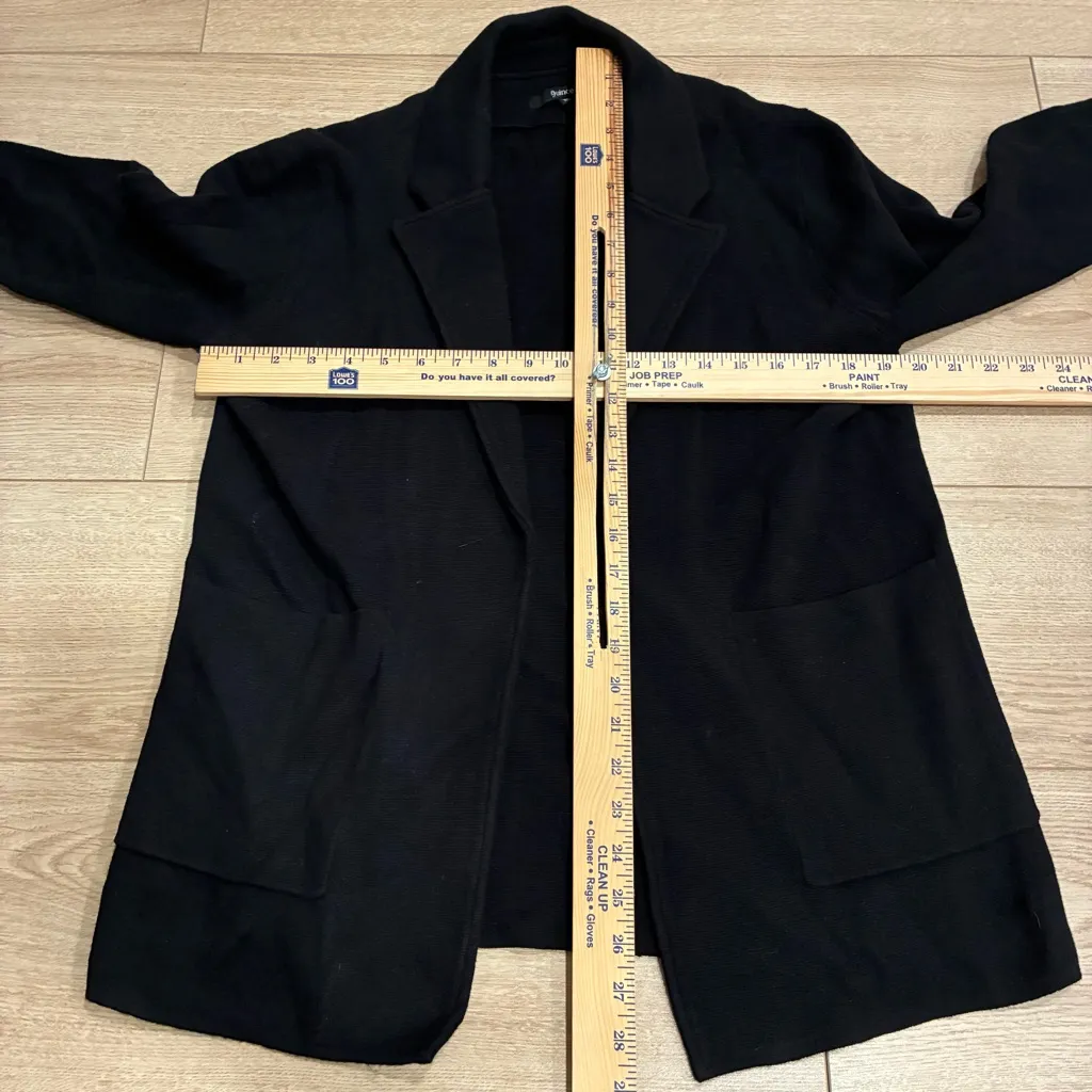 Quince Women’s 100% Organic Cotton Knit Blazer Open Front Black Size XS - Image 4