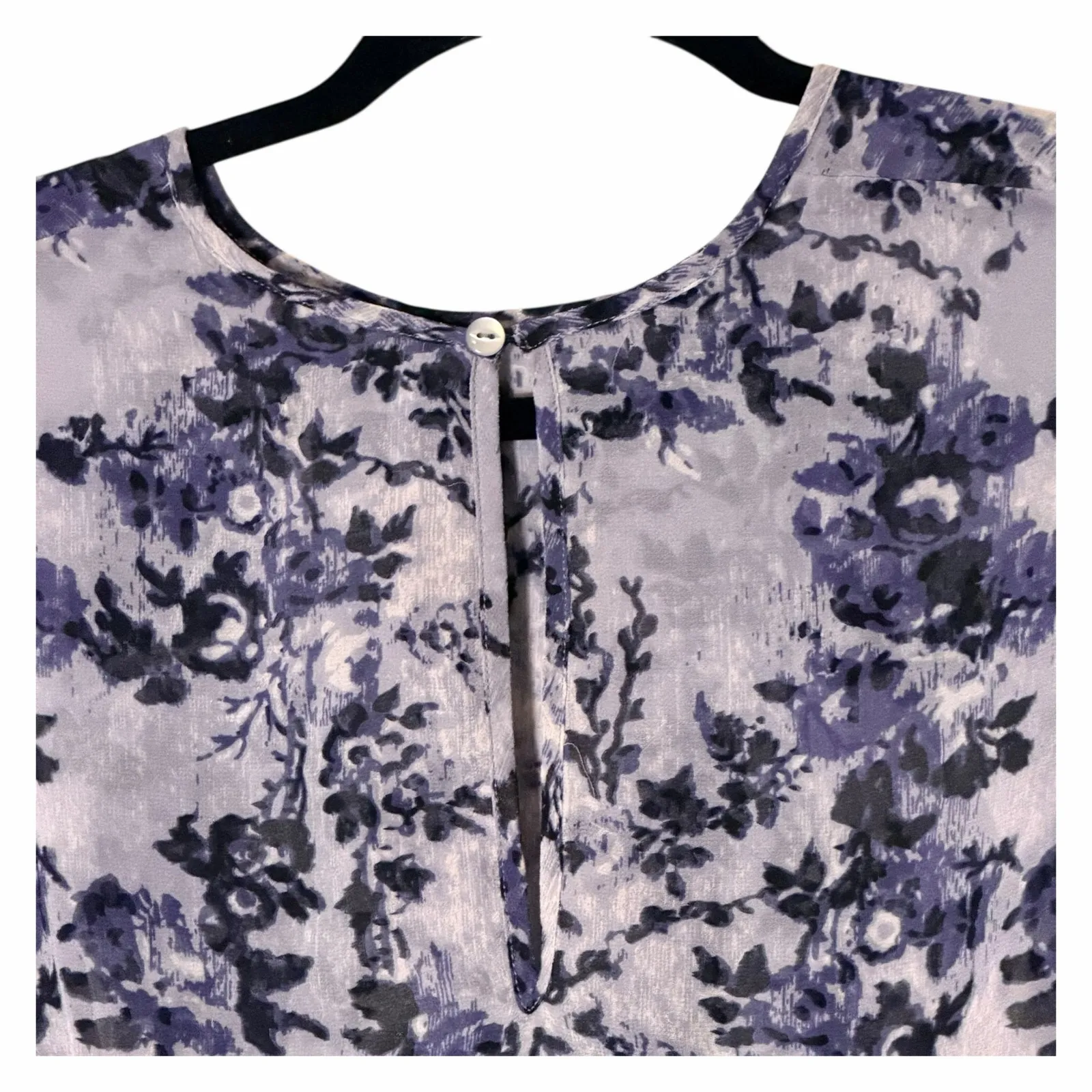 Misa Los Angeles Annabelle Purple Floral Smocked Waist Blouse - Image 6
