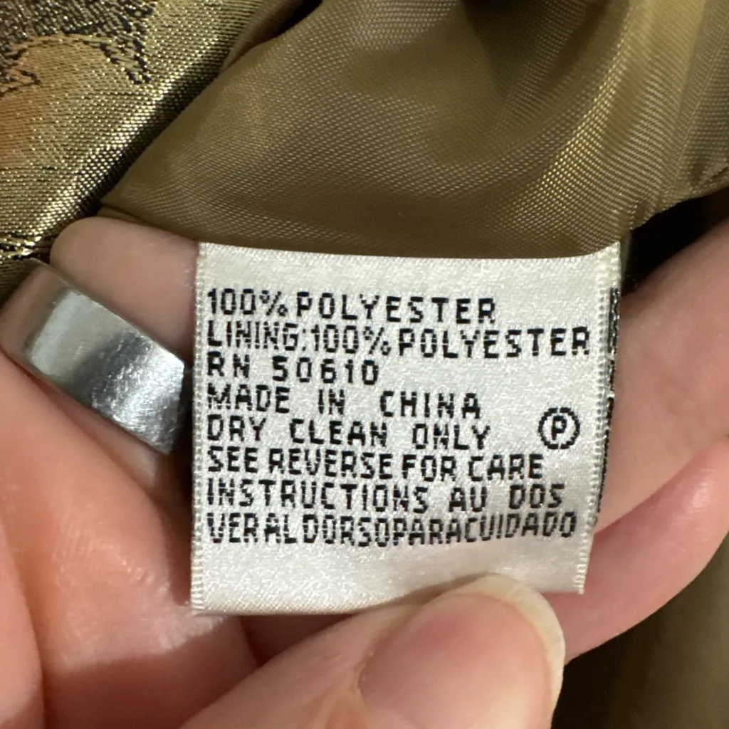 Le Suit Sage Green Lace Floral-patterned Blazer Jeweled Buttons Women's Size 14 - Image 6