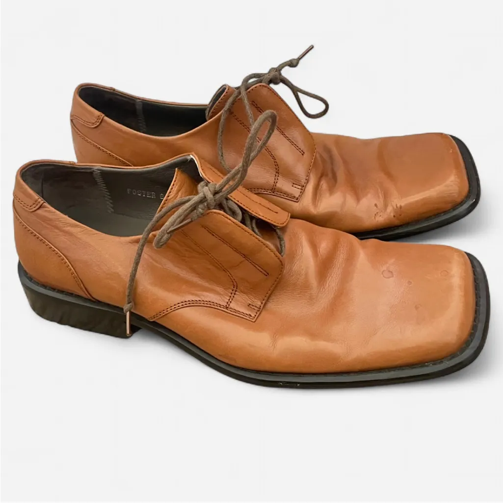 Steve Madden Vintage 90s Y2K Square Toe Derby Oxford Dress Shoes in Men’s 8 - Image 4