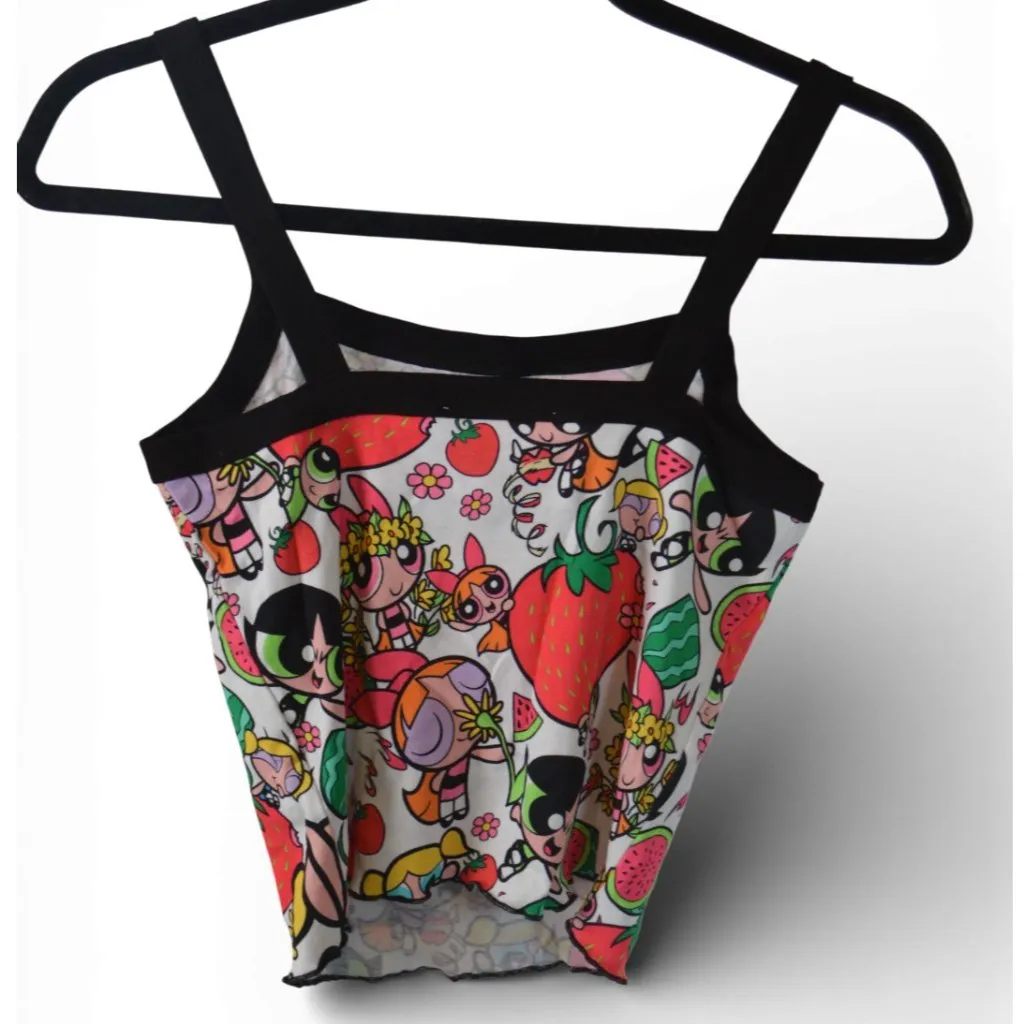 Dolls Kill Powerpuff Girls Fruit Print Crop Top Cami Tank Size S NWT - Image 2