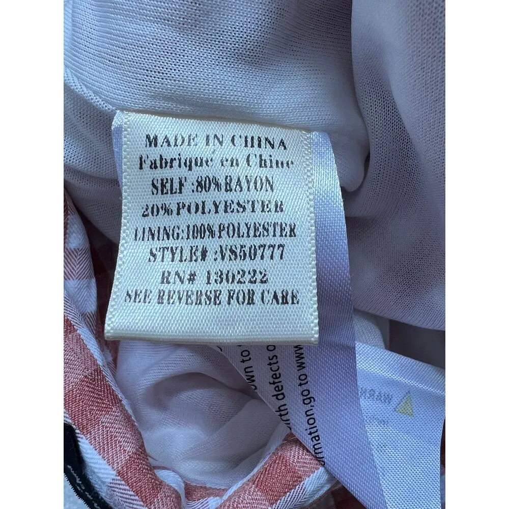 Very J  Gingham Checkered Above Knee Straight Skirt Small - Image 6