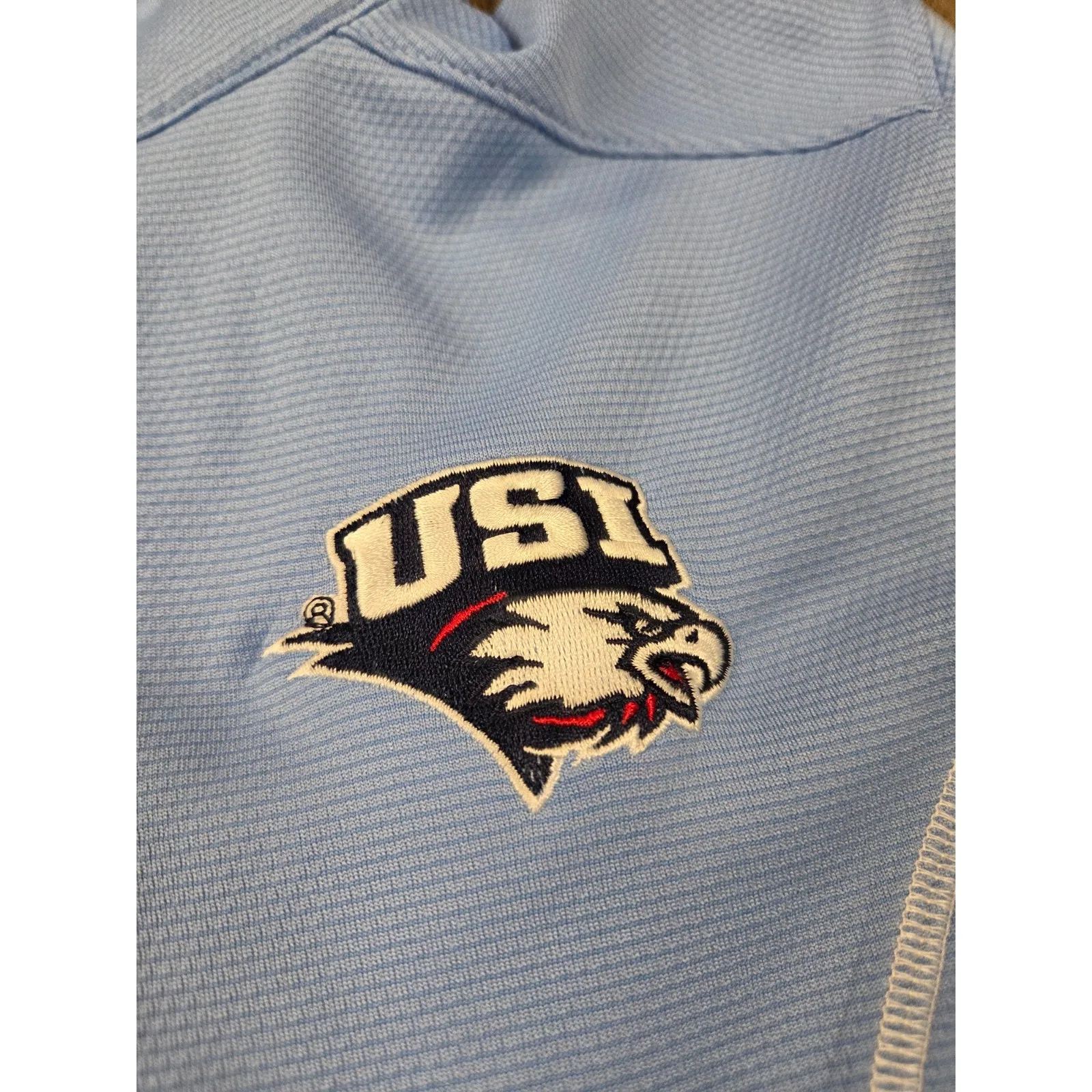 Columbia Shotgun Light Blue University of Southern Indiana 1/4 Zip Women's Small - Image 4