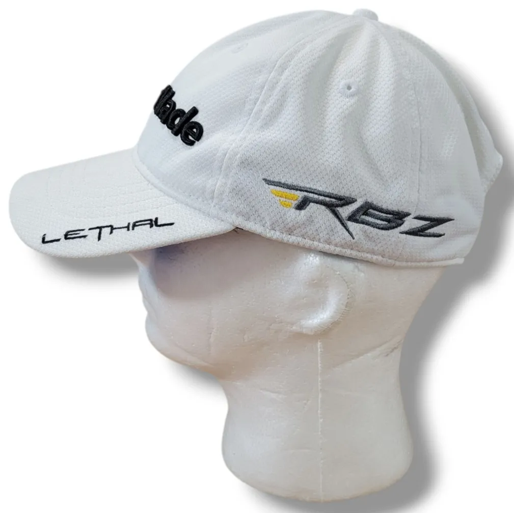 TaylorMade Hat TaylorMade Golf Hat R1 RBZ Lethal Embroidered Adjustable Strap OSFM White Size One Size - Image 8