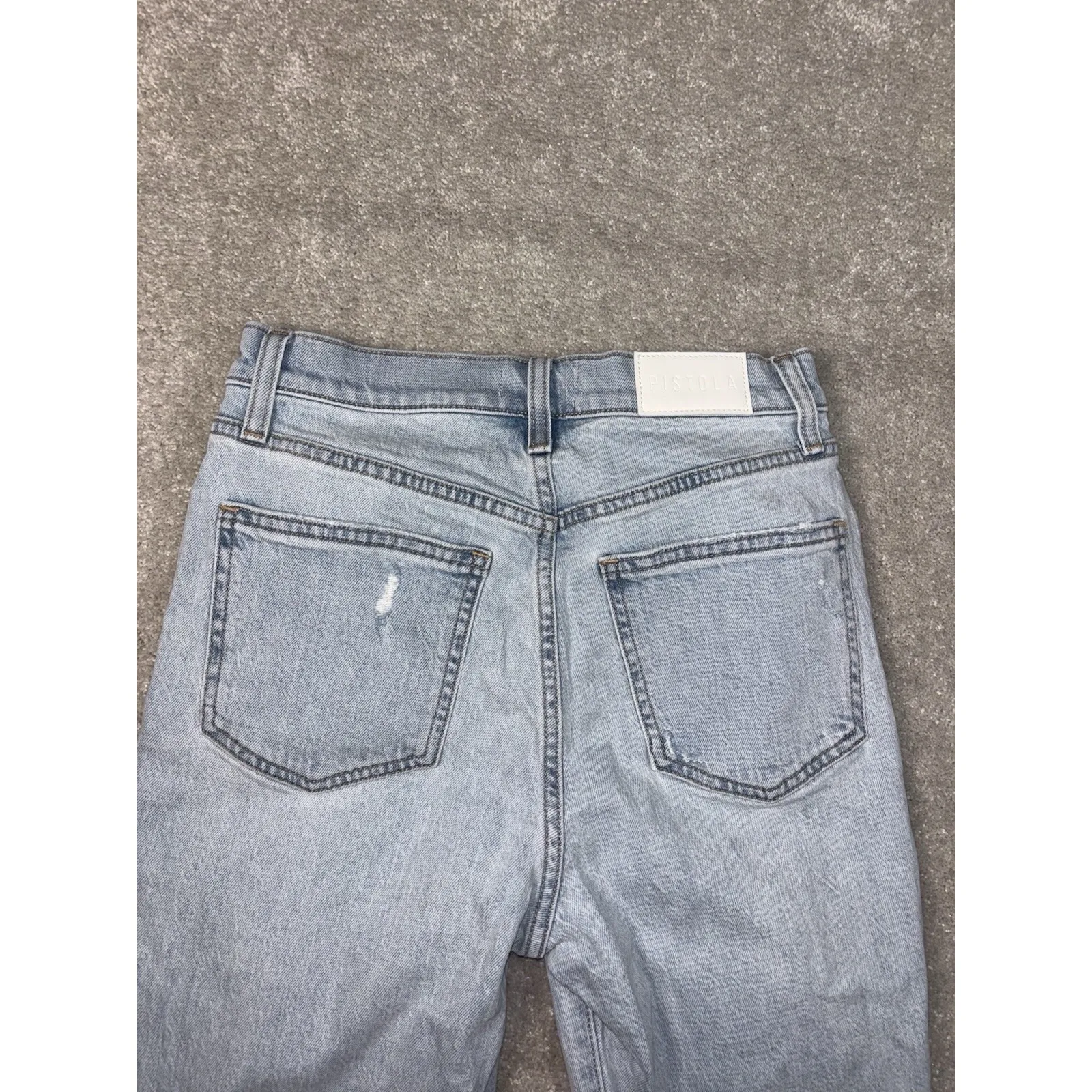 pistola kate slim jean high rise raw hem light wash 26‎ - Image 6