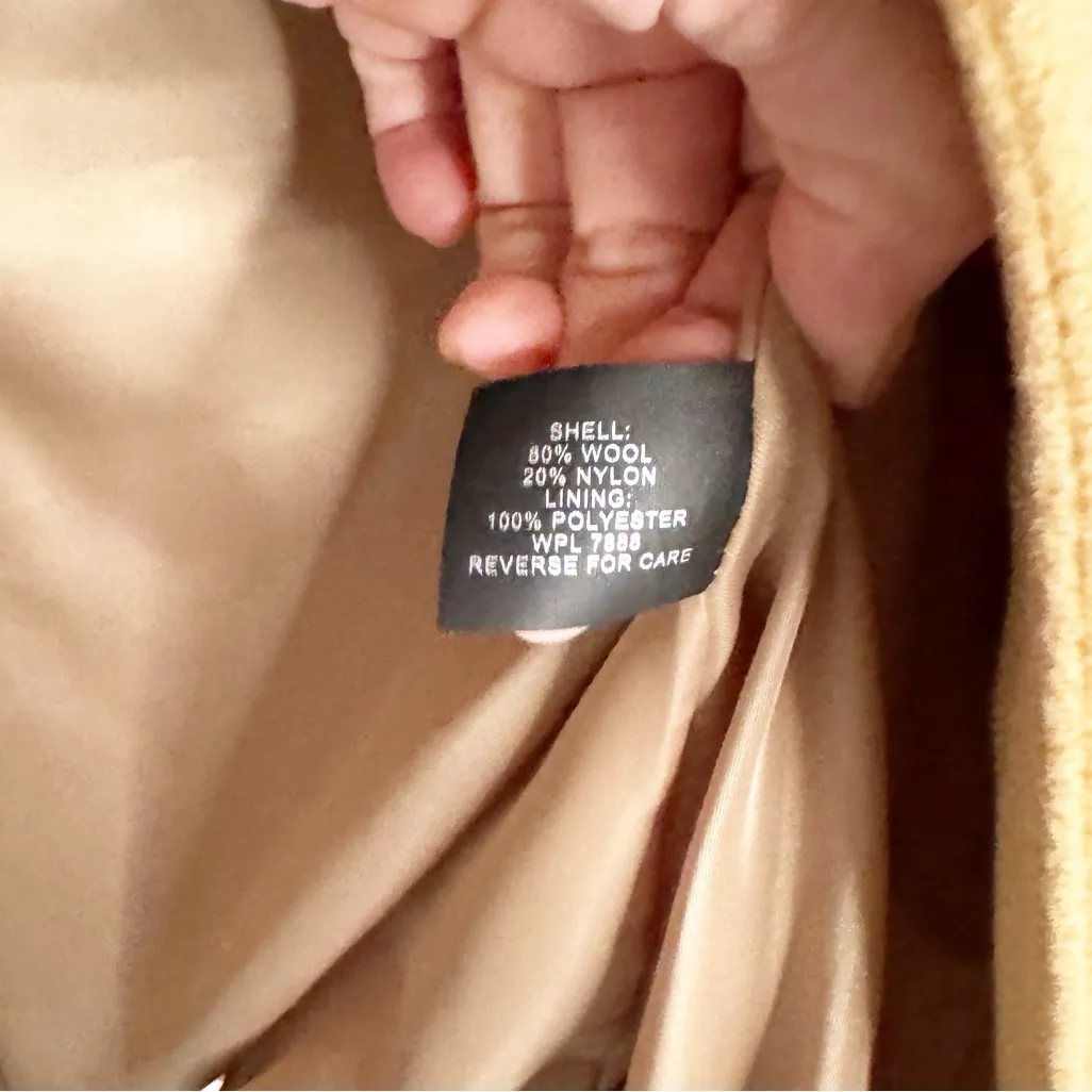 AK ANNE KLIEN CAMEL WOOL BLEND SHORT COAT SZ M - Image 10