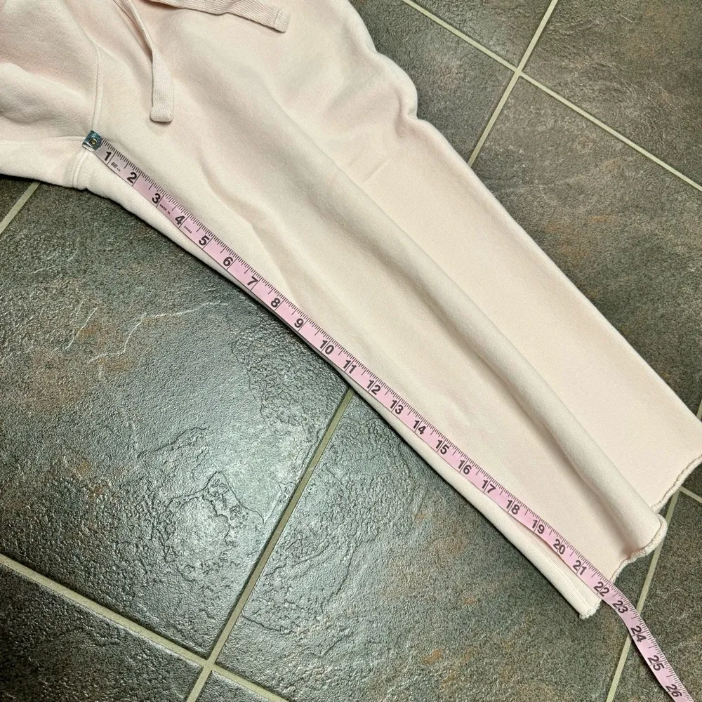 Frank & Eileen Catherine Cropped Wide Sweatpants Triple Fleece Light Pink Large - Image 11