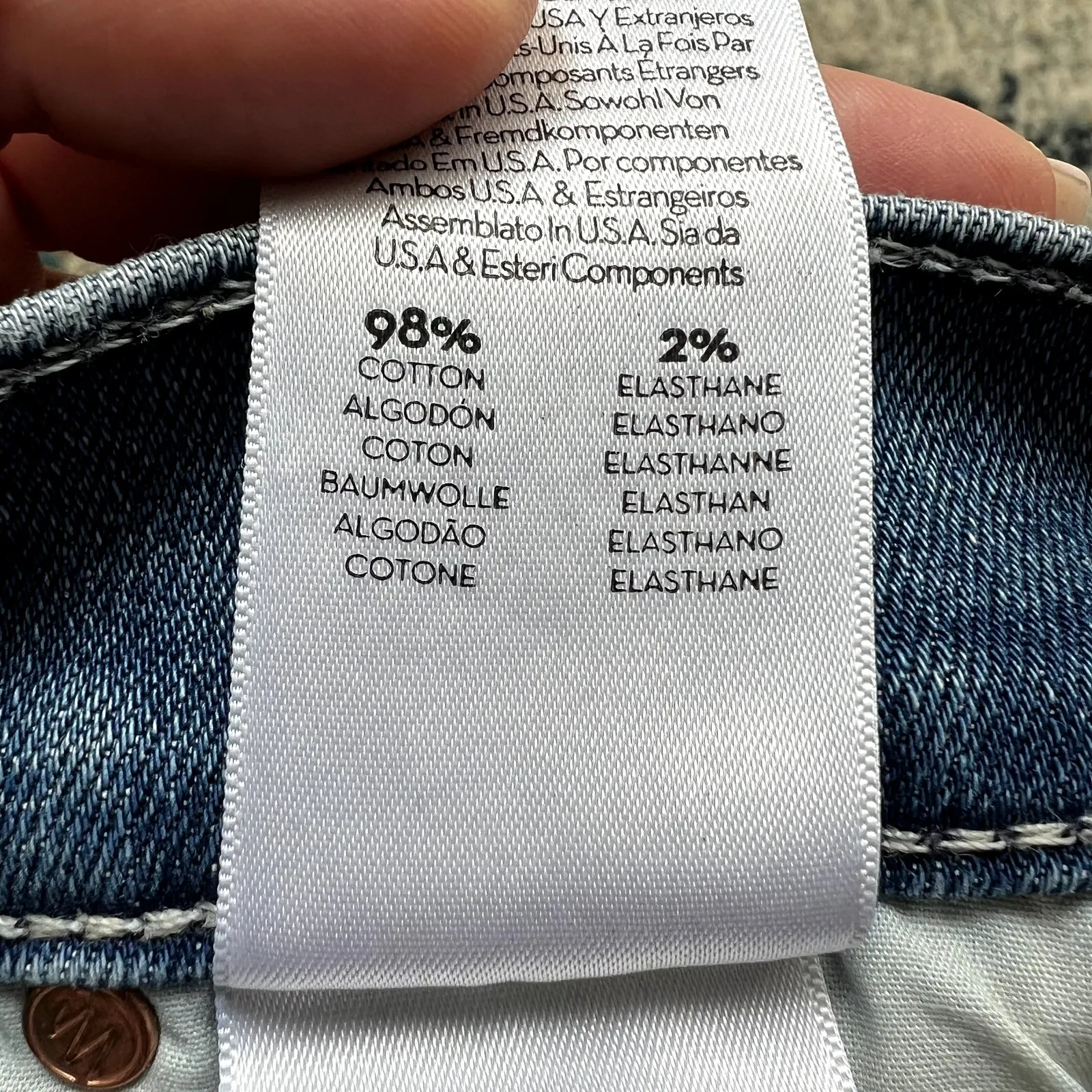 Mother The Stunner Ankle Fray Graffiti Girl jeans size 26 Blue - Image 7