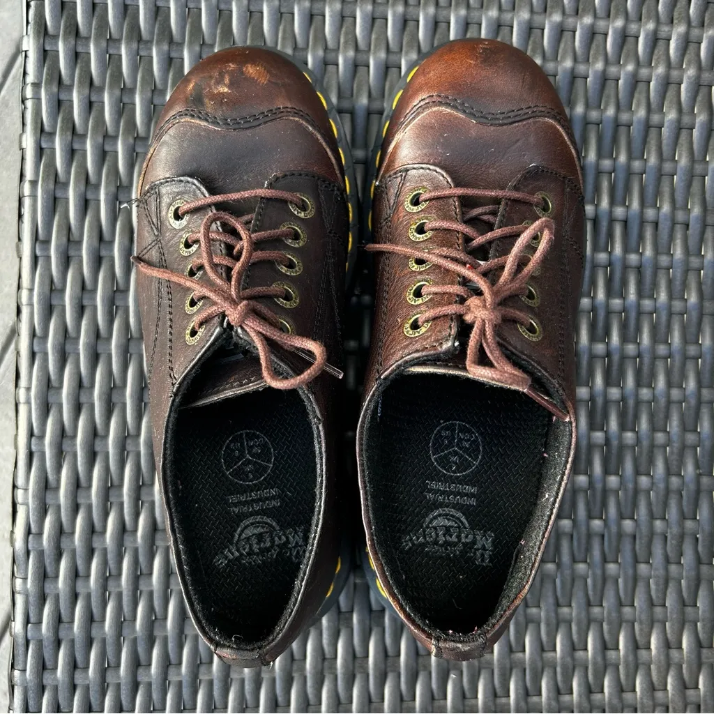 Dr. Marten’s Industrial Steel Toe Brown Leather Shoes women’s Size 6 - Image 6